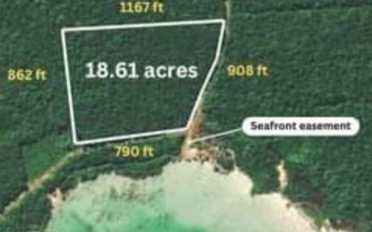 18.61 acres seafront property in Waree Bight Corozal